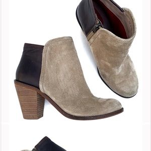 SOFTWALK Leather Suede Ankle Boots Size 7